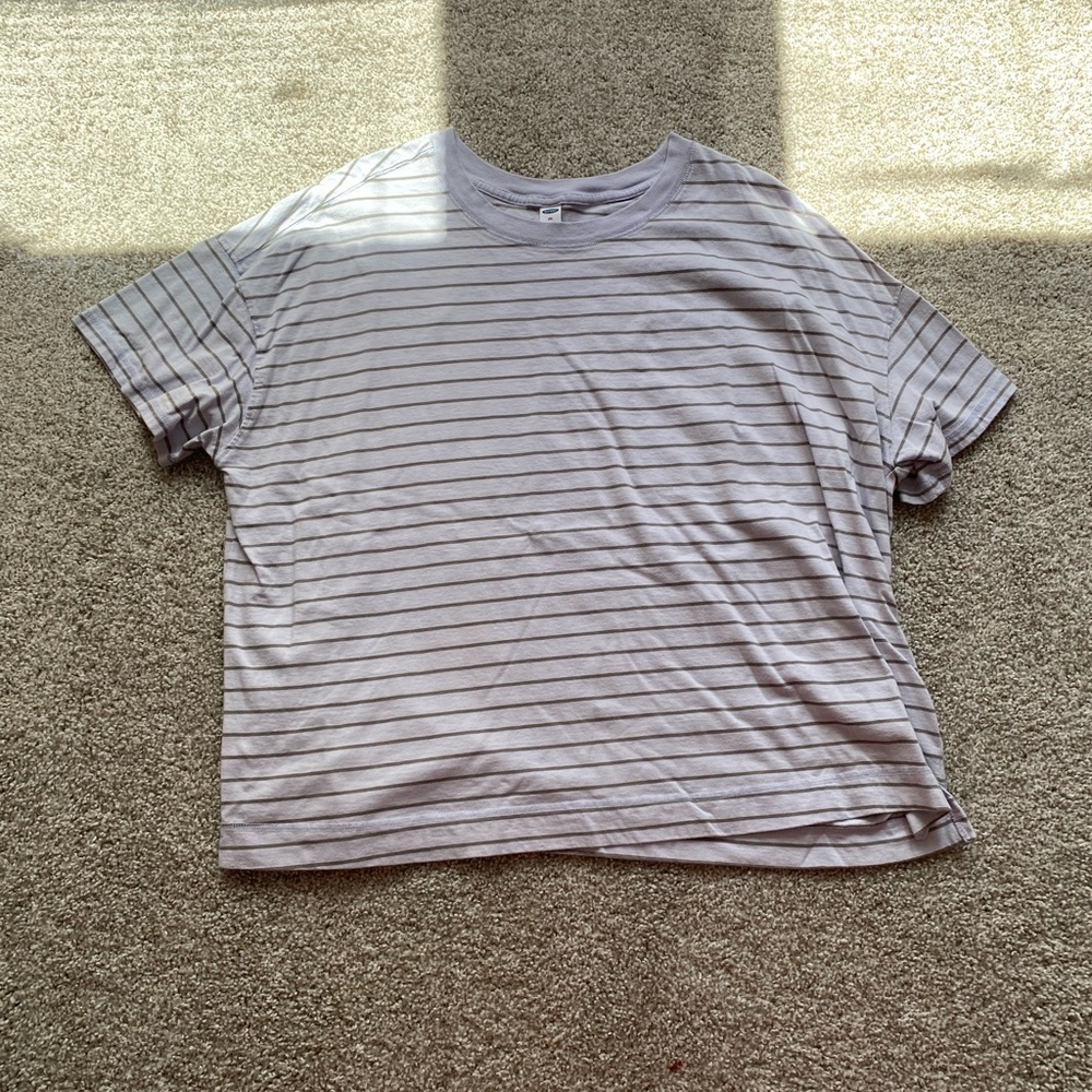 Cropped old navy striped shirt